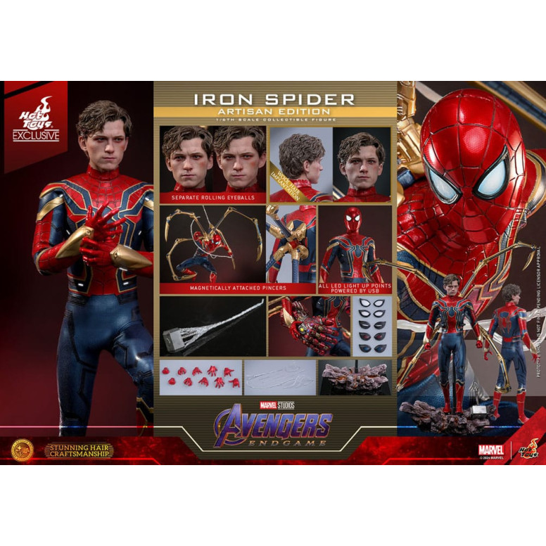 Hot Toys Marvel Avengers: Endgame - Iron Spider Artisan Edition MMS, in scala 1/6