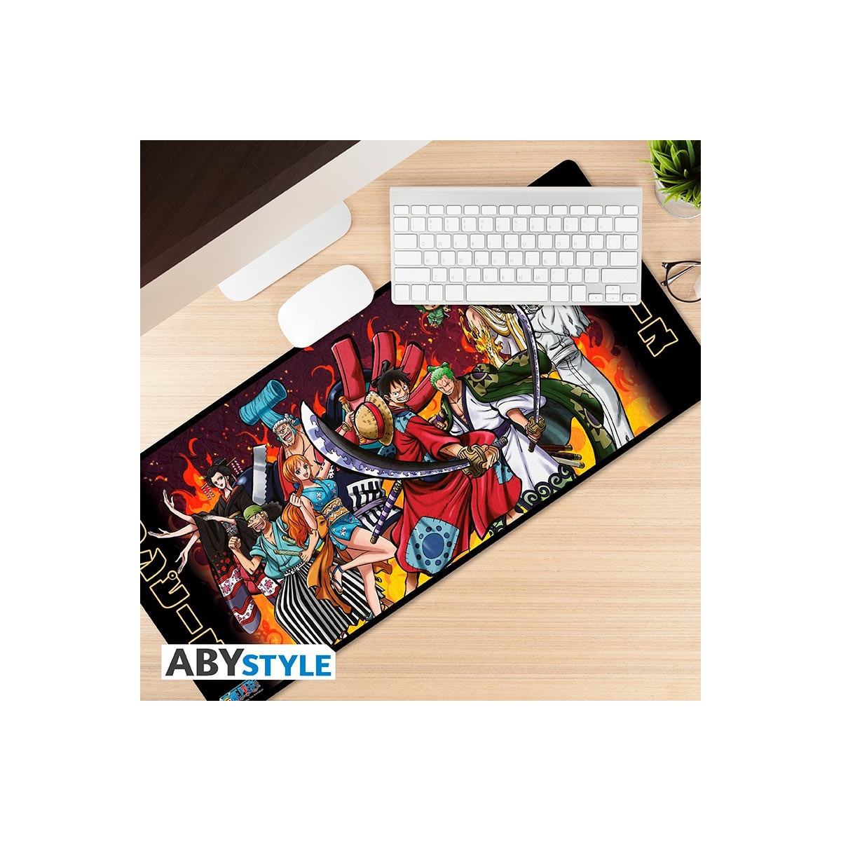 One Piece Tappetino per mouse XXL "La battaglia di Wano" (90x40 cm)
