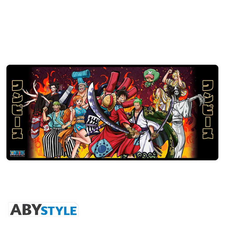 One Piece Tappetino per mouse XXL "La battaglia di Wano" (90x40 cm)