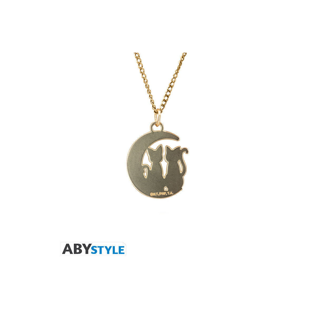 ABYstyle - Sailor Moon Collana con ciondolo “Gatti sulla luna” - Luna & Artemis