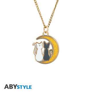 ABYstyle - Sailor Moon Collana con ciondolo “Gatti sulla luna” - Luna & Artemis