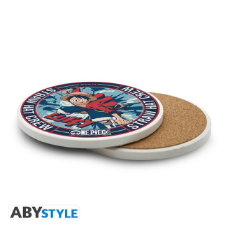 ABYstyle - One Piece Sottobicchieri in ceramica con Luffy