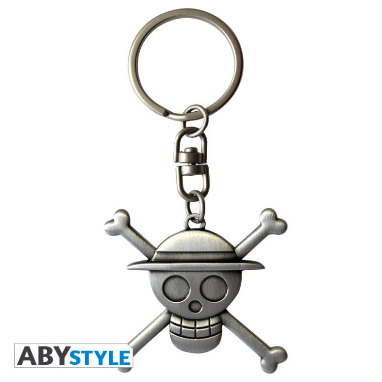 ABYstyle - One Piece Portachiavi 3D con teschio di Luffy