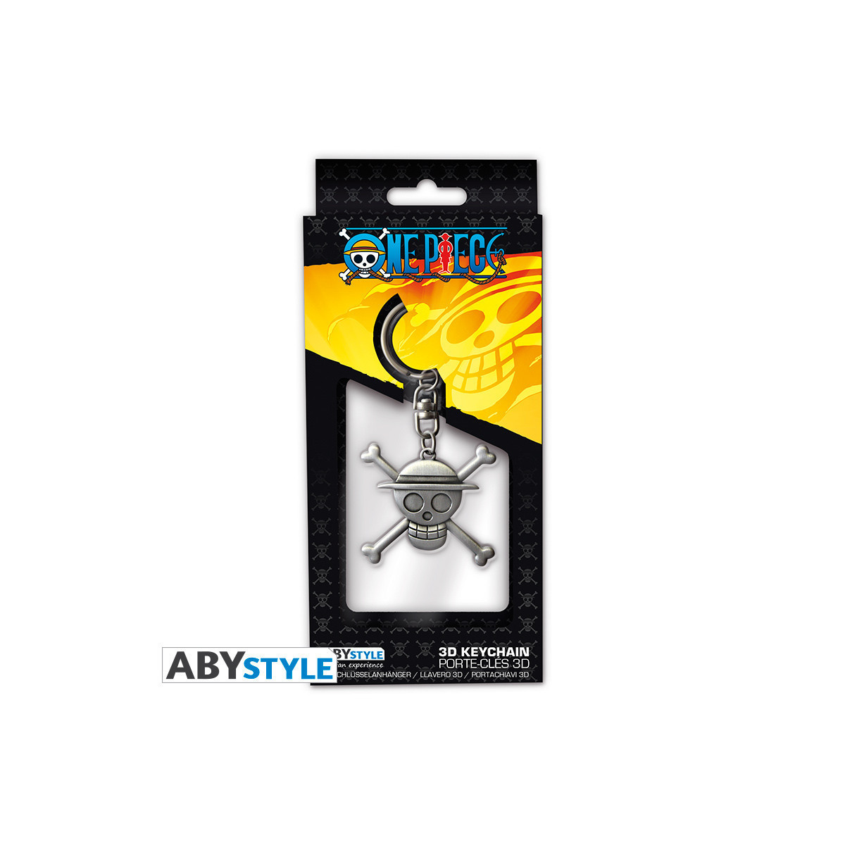 ABYstyle - One Piece Portachiavi 3D con teschio di Luffy