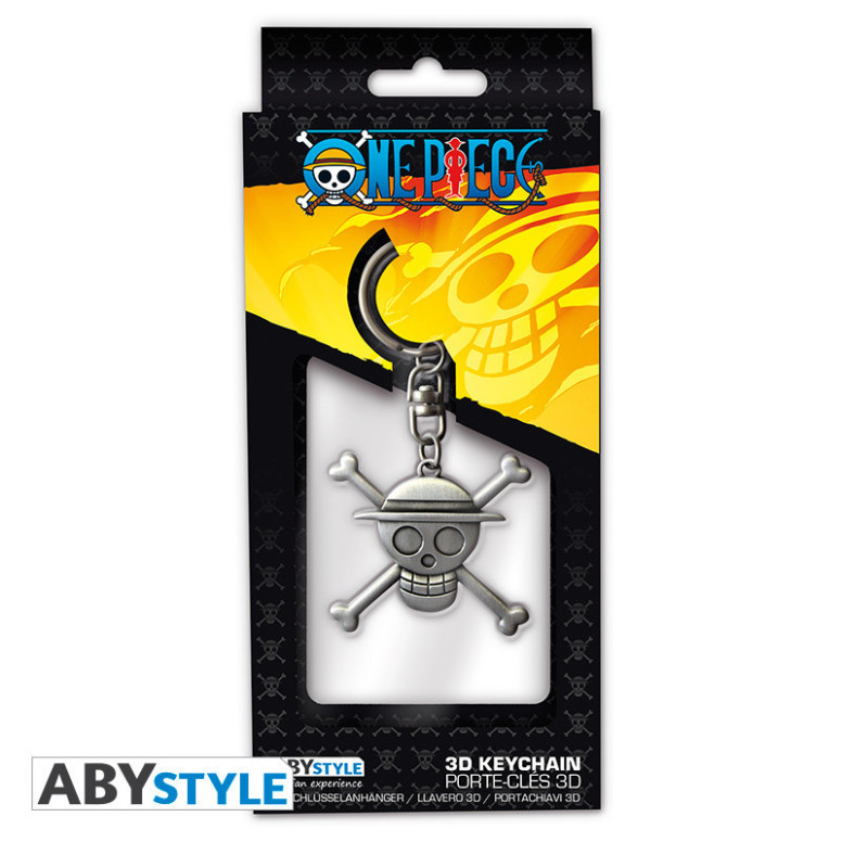 ABYstyle - One Piece Portachiavi 3D con teschio di Luffy