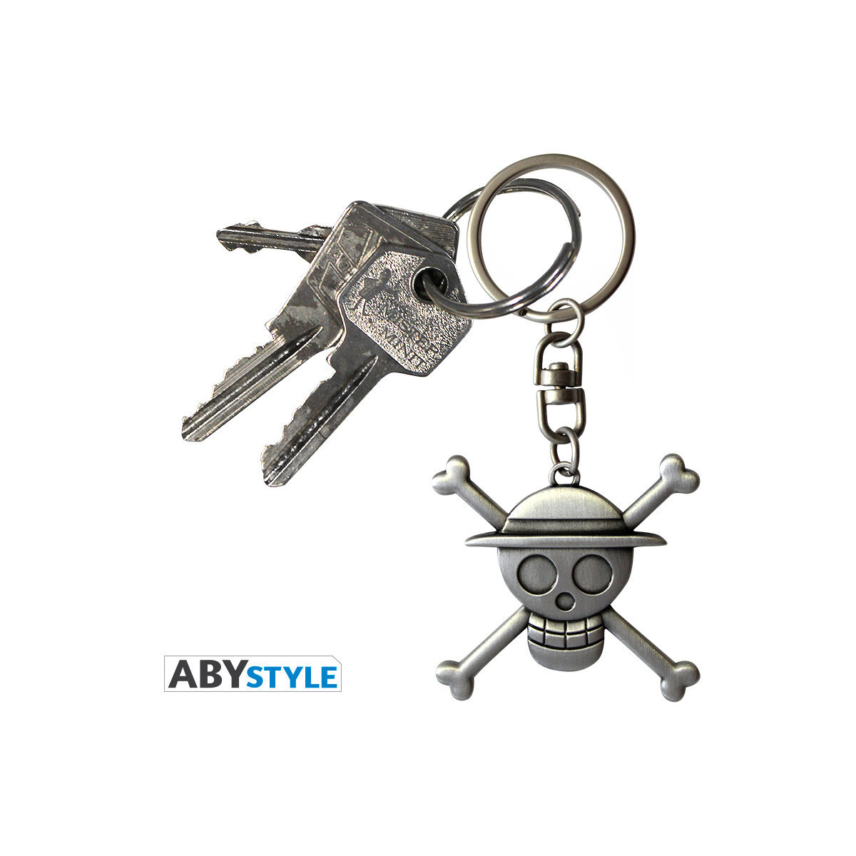 ABYstyle - One Piece Portachiavi 3D con teschio di Luffy