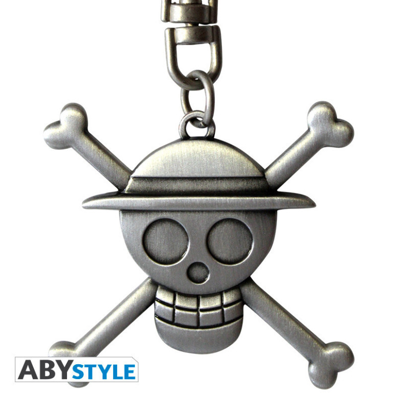 ABYstyle - One Piece Portachiavi 3D con teschio di Luffy