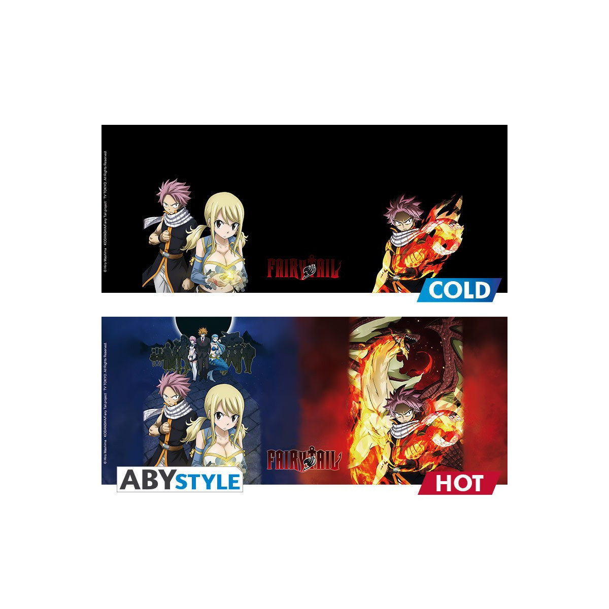 ABYstyle - Tazza termoreattiva " Fairy Tail " con Natsu e Lucy