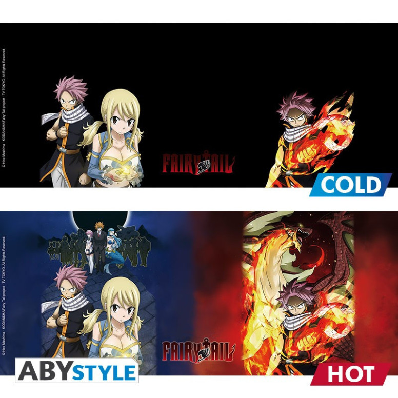 ABYstyle - Tazza termoreattiva " Fairy Tail " con Natsu e Lucy