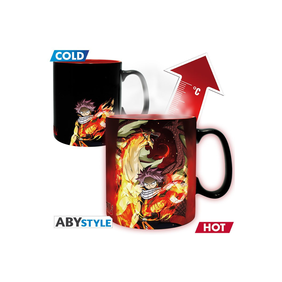 ABYstyle - Tazza termoreattiva " Fairy Tail " con Natsu e Lucy