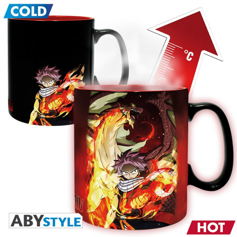 ABYstyle - Tazza termoreattiva " Fairy Tail " con Natsu e Lucy