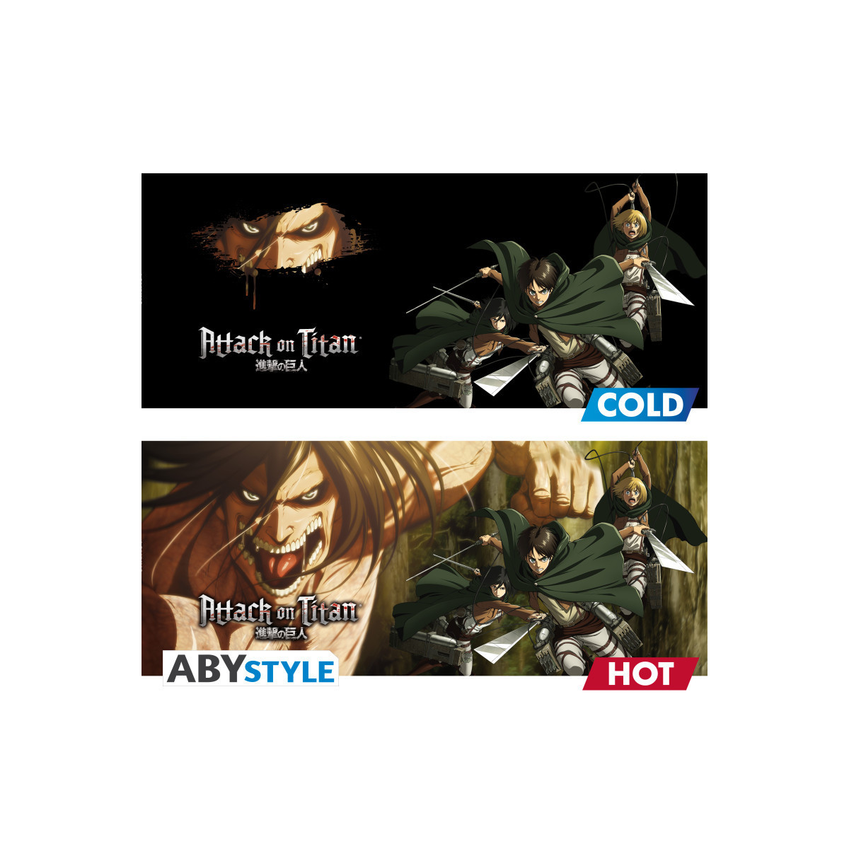 ABYstyle - ATTACK ON TITAN Tazza termoreattiva Titan Eren S3