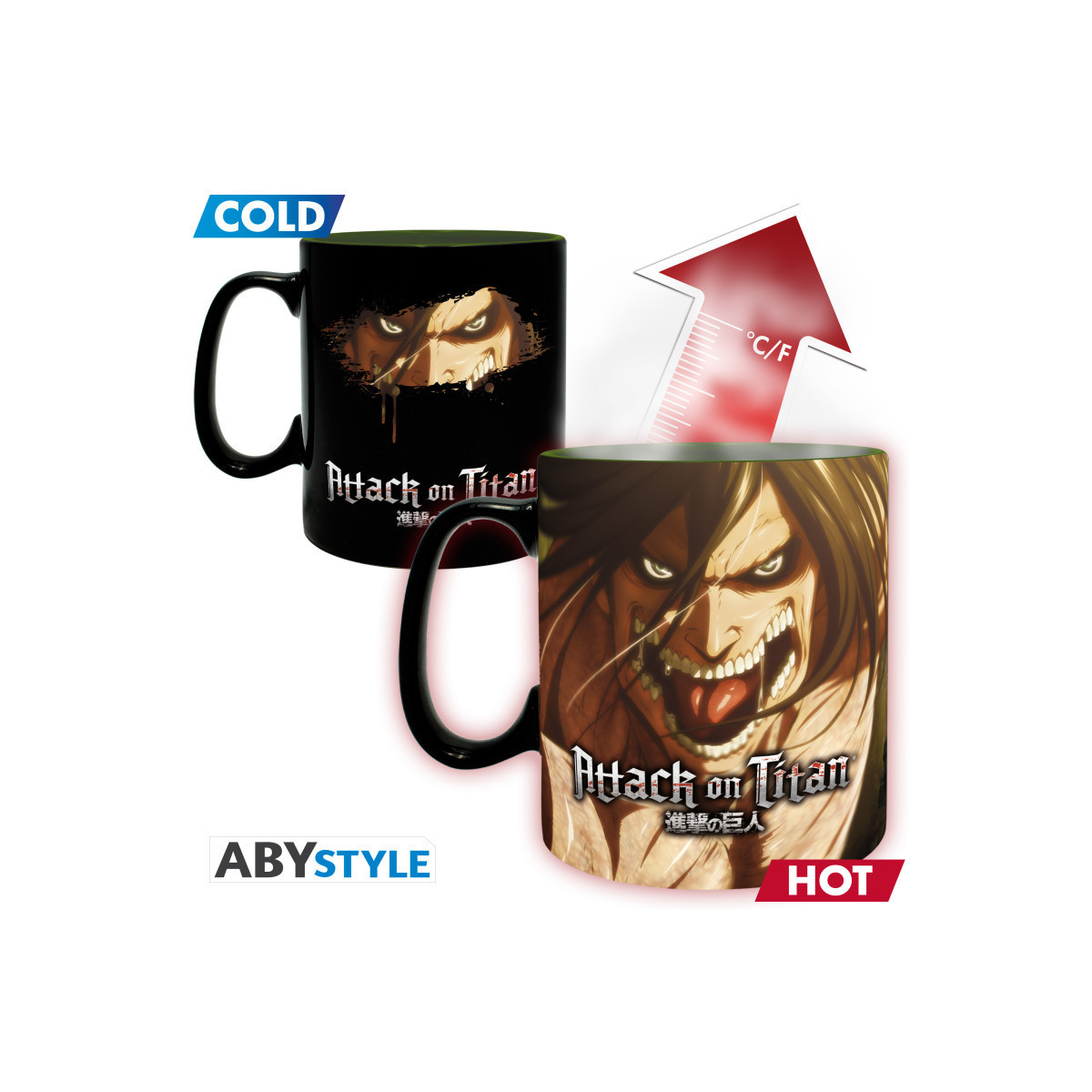 ABYstyle - ATTACK ON TITAN Tazza termoreattiva Titan Eren S3