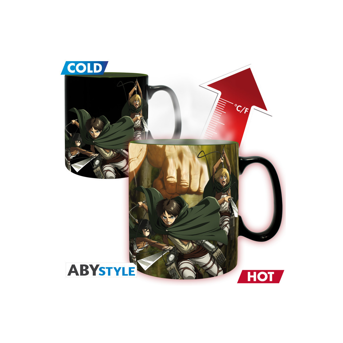 ABYstyle - ATTACK ON TITAN Tazza termoreattiva Titan Eren S3