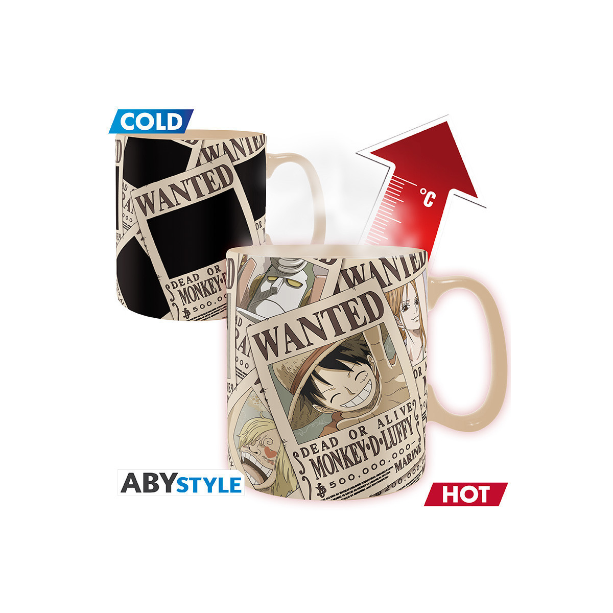 ABYstyle - One Piece Tazza termoreattiva "Wanted"
