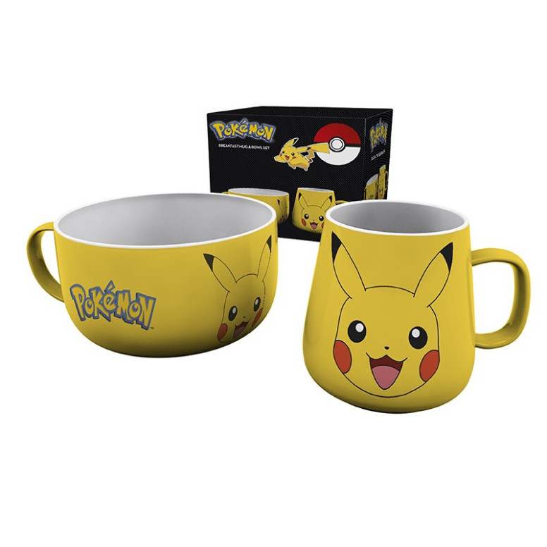 ABYstyle - Set per la colazione " Pokémon " con tazza e ciotola Pikachu