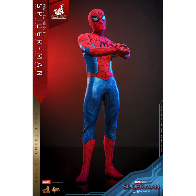 Esclusiva Hot Toys - Spider-Man (Final Swing Suit) (Movie Promo Edition) 1/6 MMS862 - Marvel's Spider-Man: No Way Home