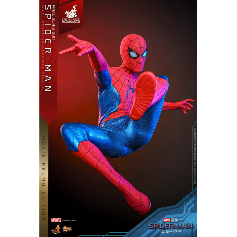 Esclusiva Hot Toys - Spider-Man (Final Swing Suit) (Movie Promo Edition) 1/6 MMS862 - Marvel's Spider-Man: No Way Home