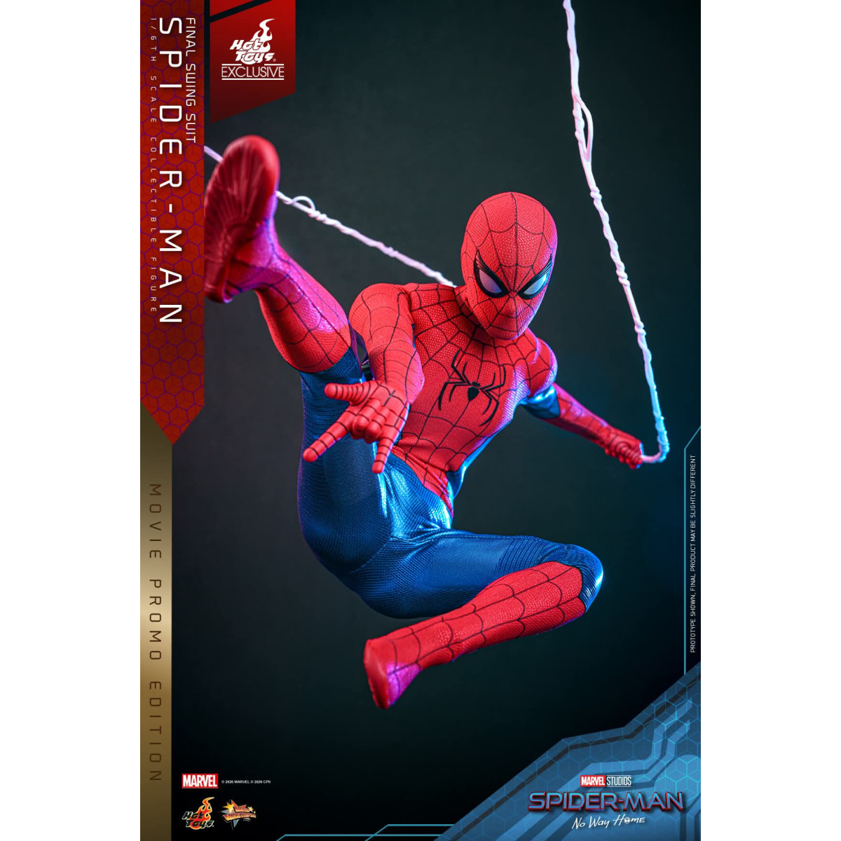 Esclusiva Hot Toys - Spider-Man (Final Swing Suit) (Movie Promo Edition) 1/6 MMS862 - Marvel's Spider-Man: No Way Home