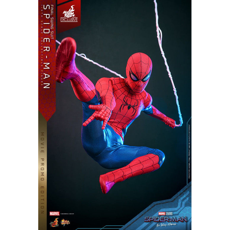 Esclusiva Hot Toys - Spider-Man (Final Swing Suit) (Movie Promo Edition) 1/6 MMS862 - Marvel's Spider-Man: No Way Home