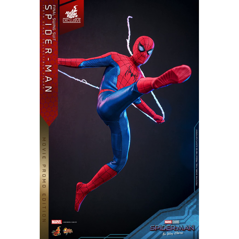 Esclusiva Hot Toys - Spider-Man (Final Swing Suit) (Movie Promo Edition) 1/6 MMS862 - Marvel's Spider-Man: No Way Home
