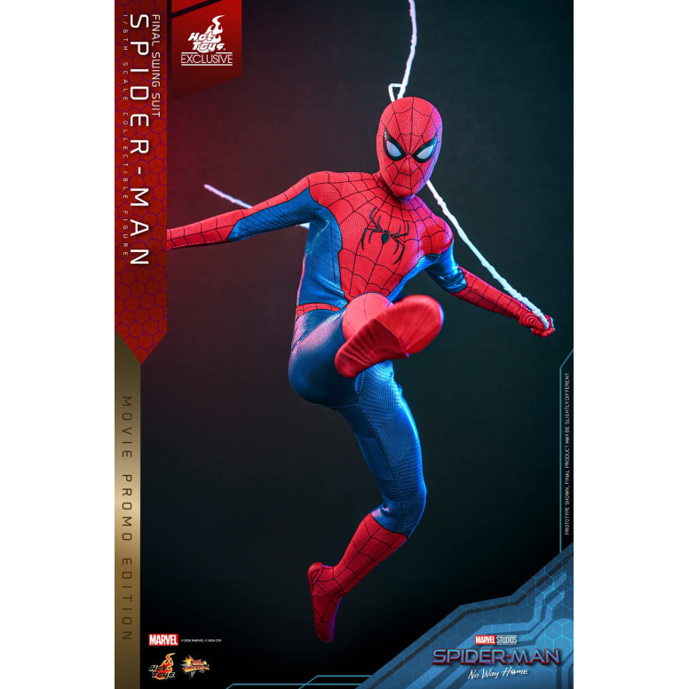 Esclusiva Hot Toys - Spider-Man (Final Swing Suit) (Movie Promo Edition) 1/6 MMS862 - Marvel's Spider-Man: No Way Home