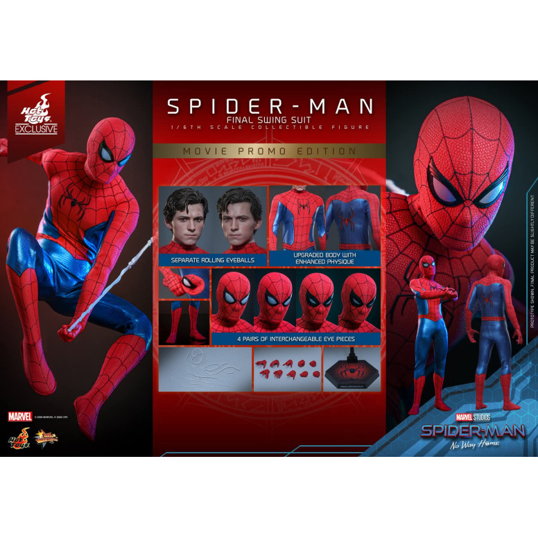 Esclusiva Hot Toys - Spider-Man (Final Swing Suit) (Movie Promo Edition) 1/6 MMS862 - Marvel's Spider-Man: No Way Home