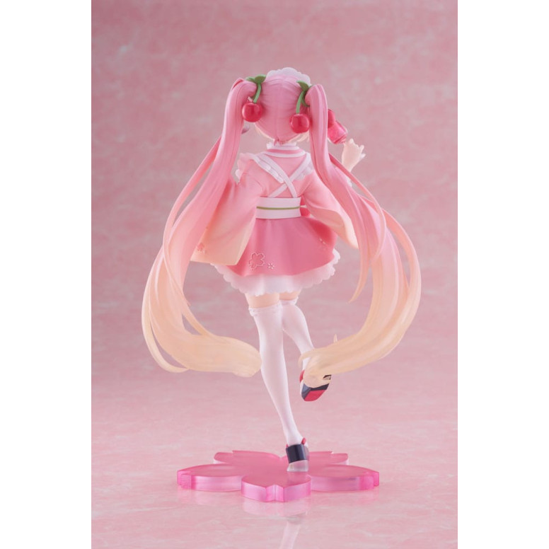 Taito AMP Fig - Hatsune Miku - Sakura Miku "Newley Written" versione Japanese Cafe (riedizione)