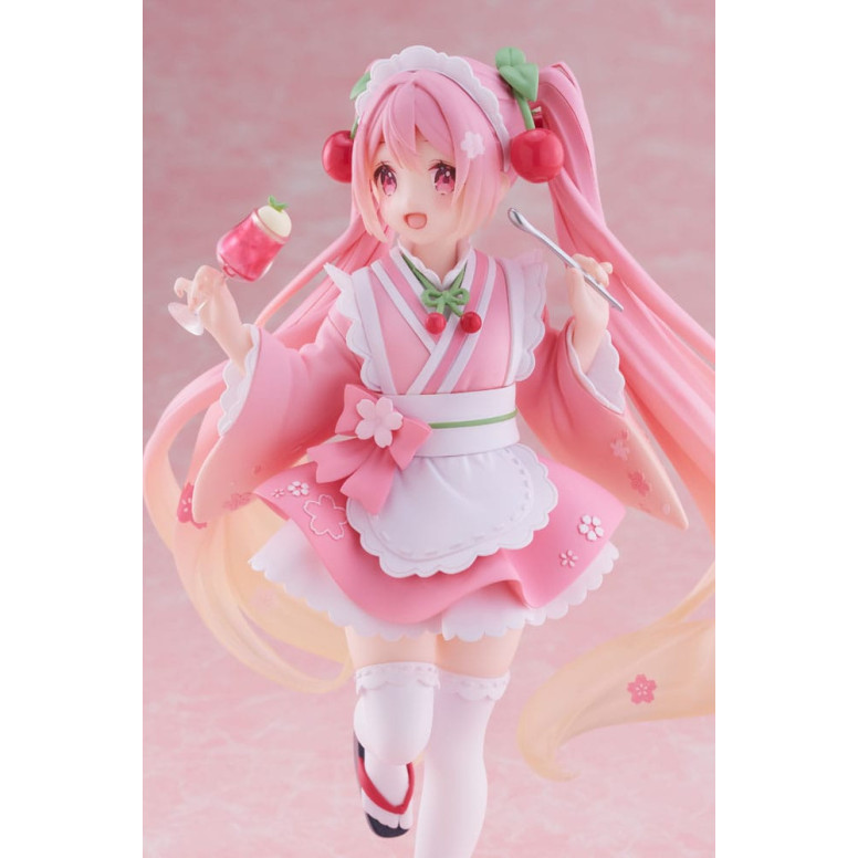 Taito AMP Fig - Hatsune Miku - Sakura Miku "Newley Written" versione Japanese Cafe (riedizione)