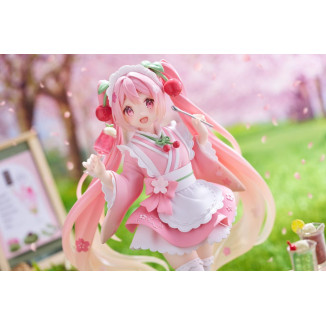 Taito AMP Fig - Hatsune Miku - Sakura Miku "Newley Written" versione Japanese Cafe (riedizione)