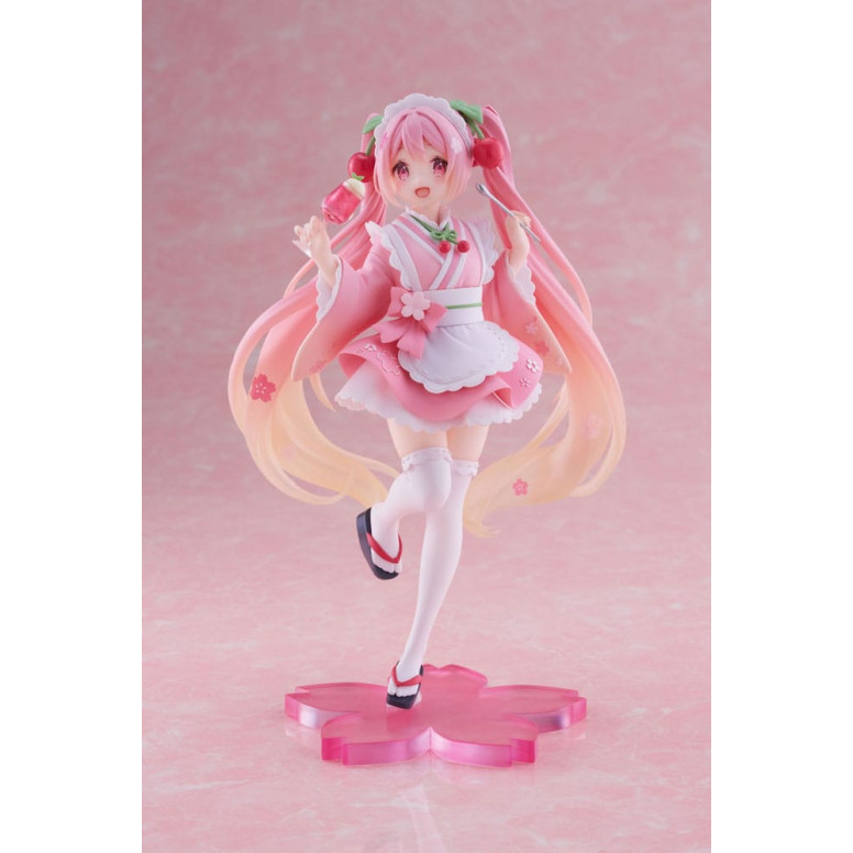 Taito AMP Fig - Hatsune Miku - Sakura Miku "Newley Written" versione Japanese Cafe (riedizione)
