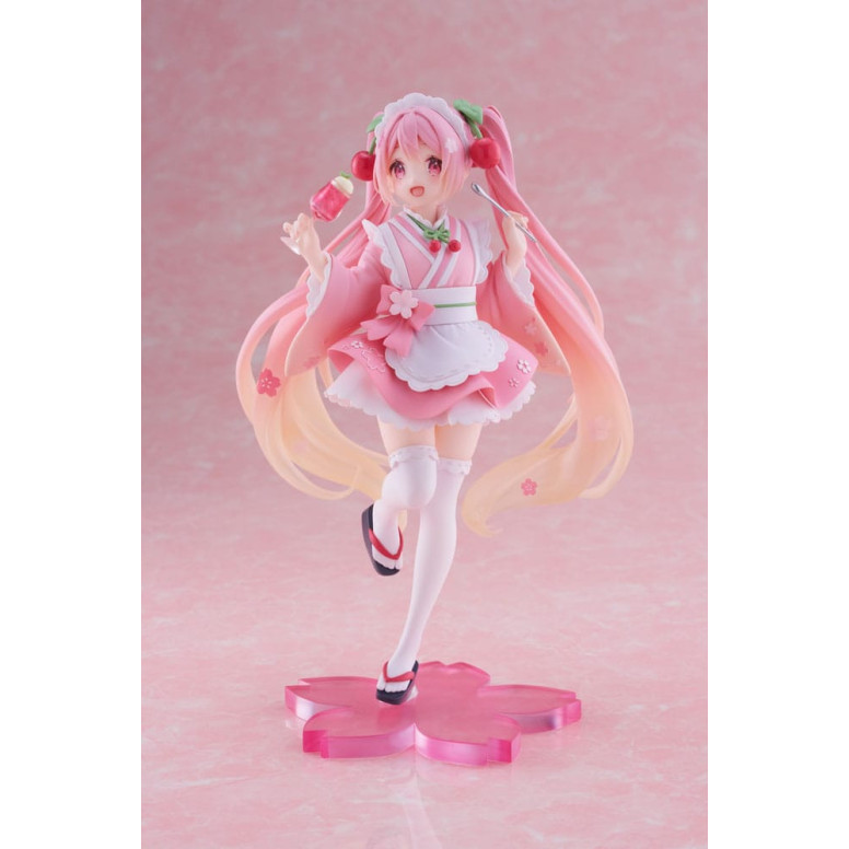 Taito AMP Fig - Hatsune Miku - Sakura Miku "Newley Written" versione Japanese Cafe (riedizione)