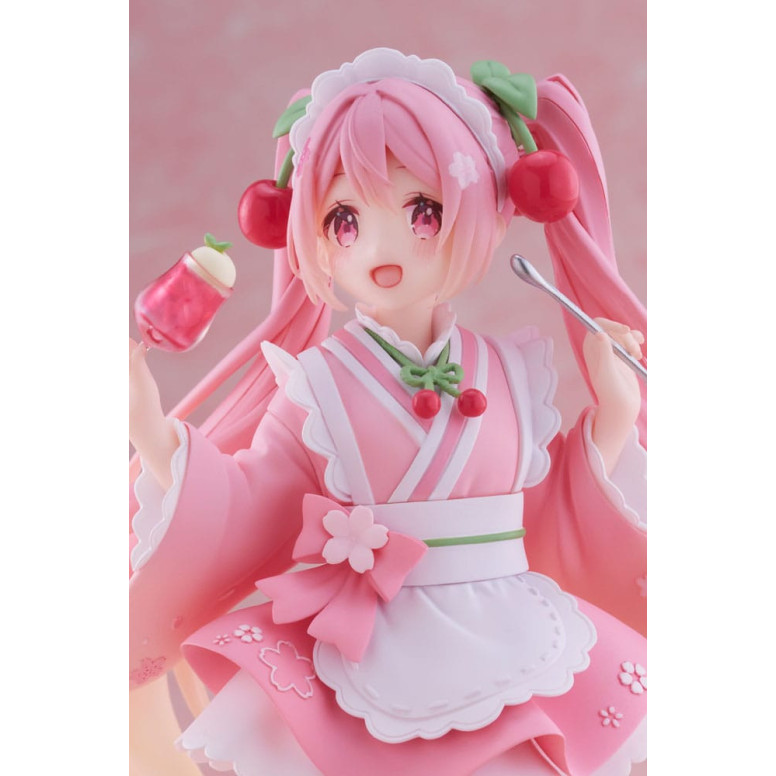 Taito AMP Fig - Hatsune Miku - Sakura Miku "Newley Written" versione Japanese Cafe (riedizione)