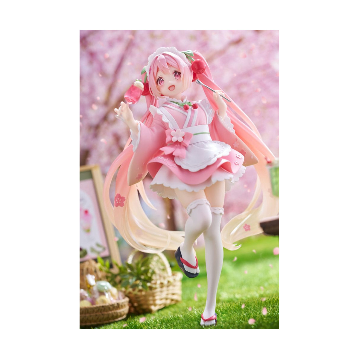 Taito AMP Fig - Hatsune Miku - Sakura Miku "Newley Written" versione Japanese Cafe (riedizione)