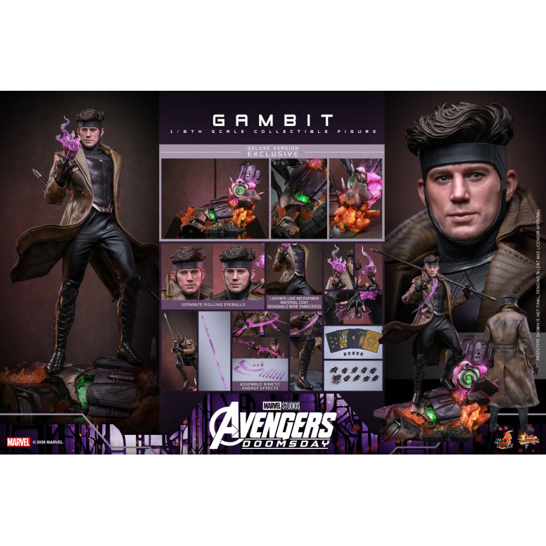 Hot Toys - Gambit Deluxe version MMS , scala 1/6 - Avengers: Doomsday