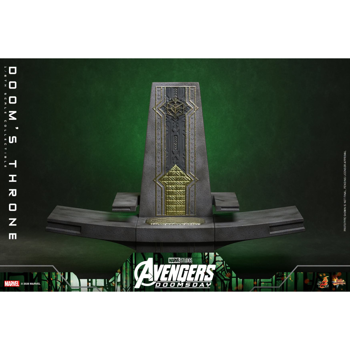 Hot Toys - Il trono di " Doom" MMS, in scala 1/6 - Avengers: Doomsday