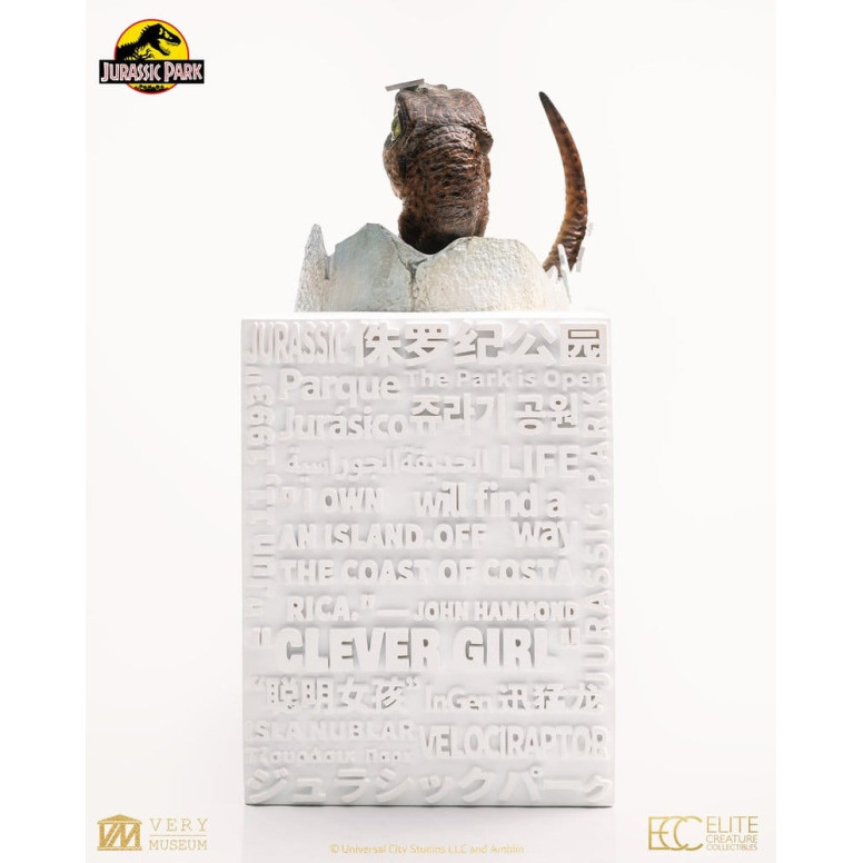 Toynami ECC Elite Creature Collectibles - Uovo di Velociraptor in fase di schiusa 1/1 - Jurassic Park