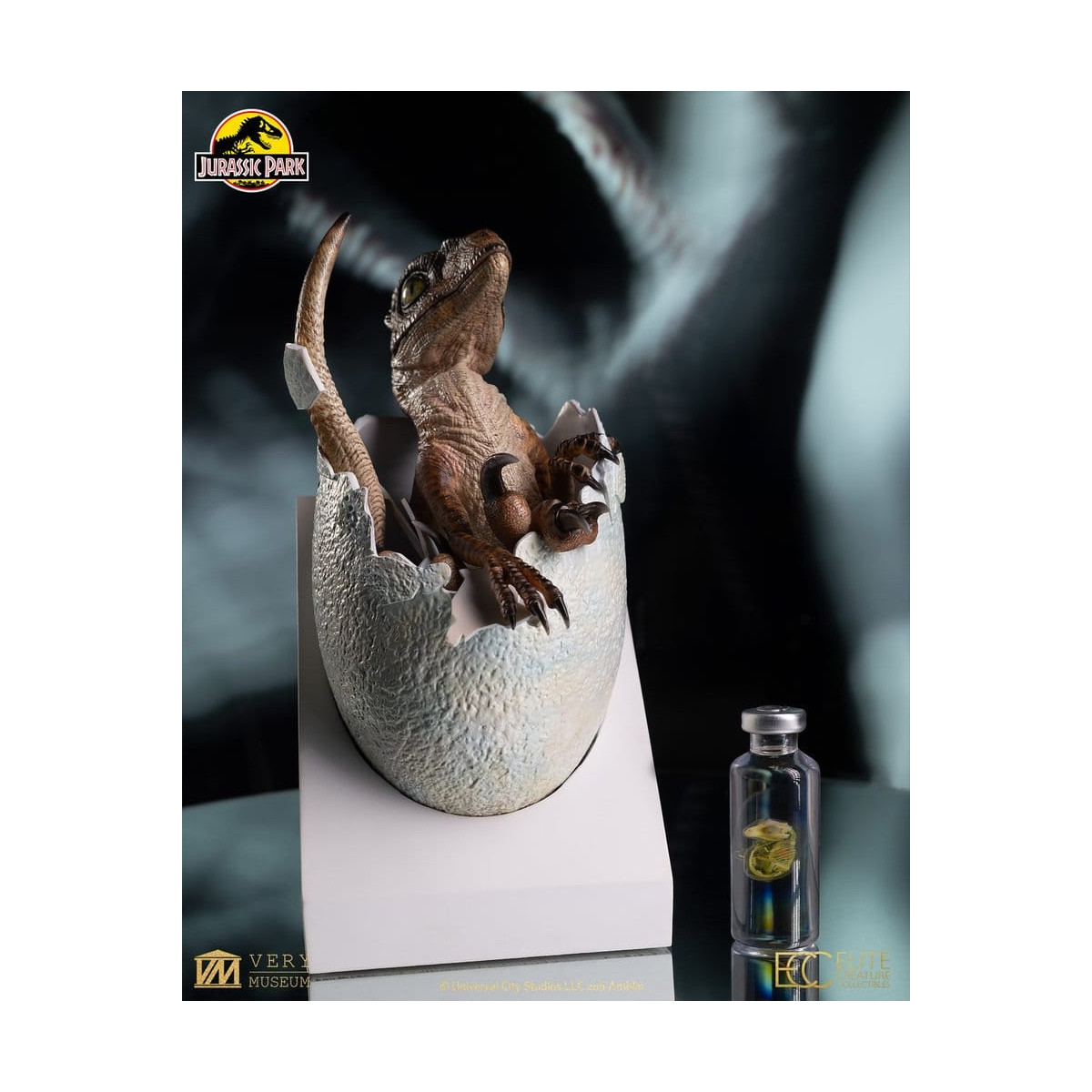 Toynami ECC Elite Creature Collectibles - Uovo di Velociraptor in fase di schiusa 1/1 - Jurassic Park
