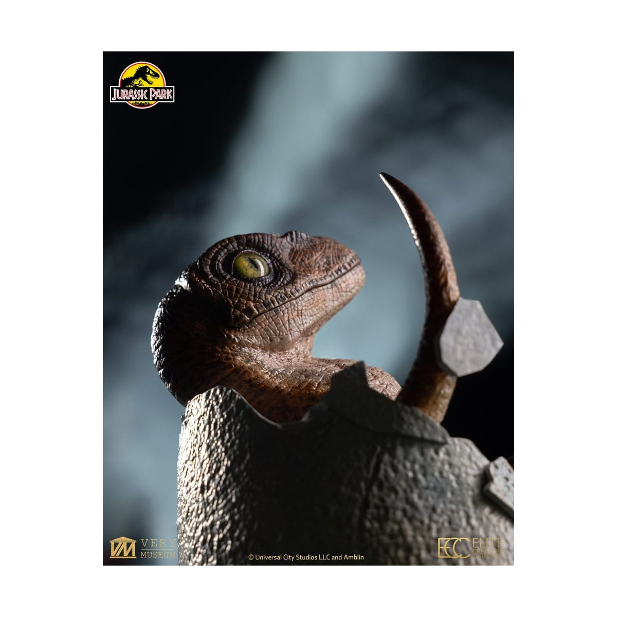 Toynami ECC Elite Creature Collectibles - Uovo di Velociraptor in fase di schiusa 1/1 - Jurassic Park
