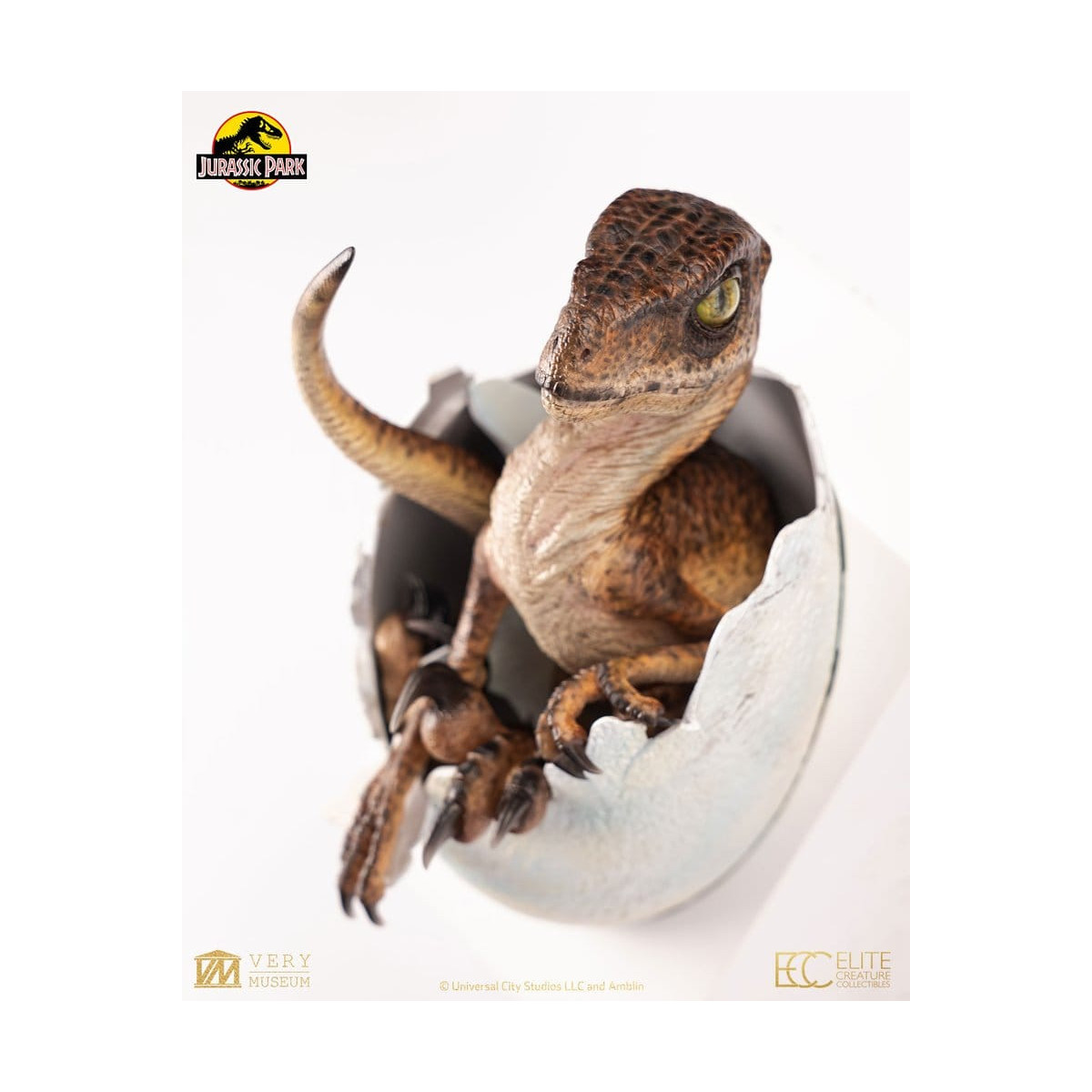 Toynami ECC Elite Creature Collectibles - Uovo di Velociraptor in fase di schiusa 1/1 - Jurassic Park