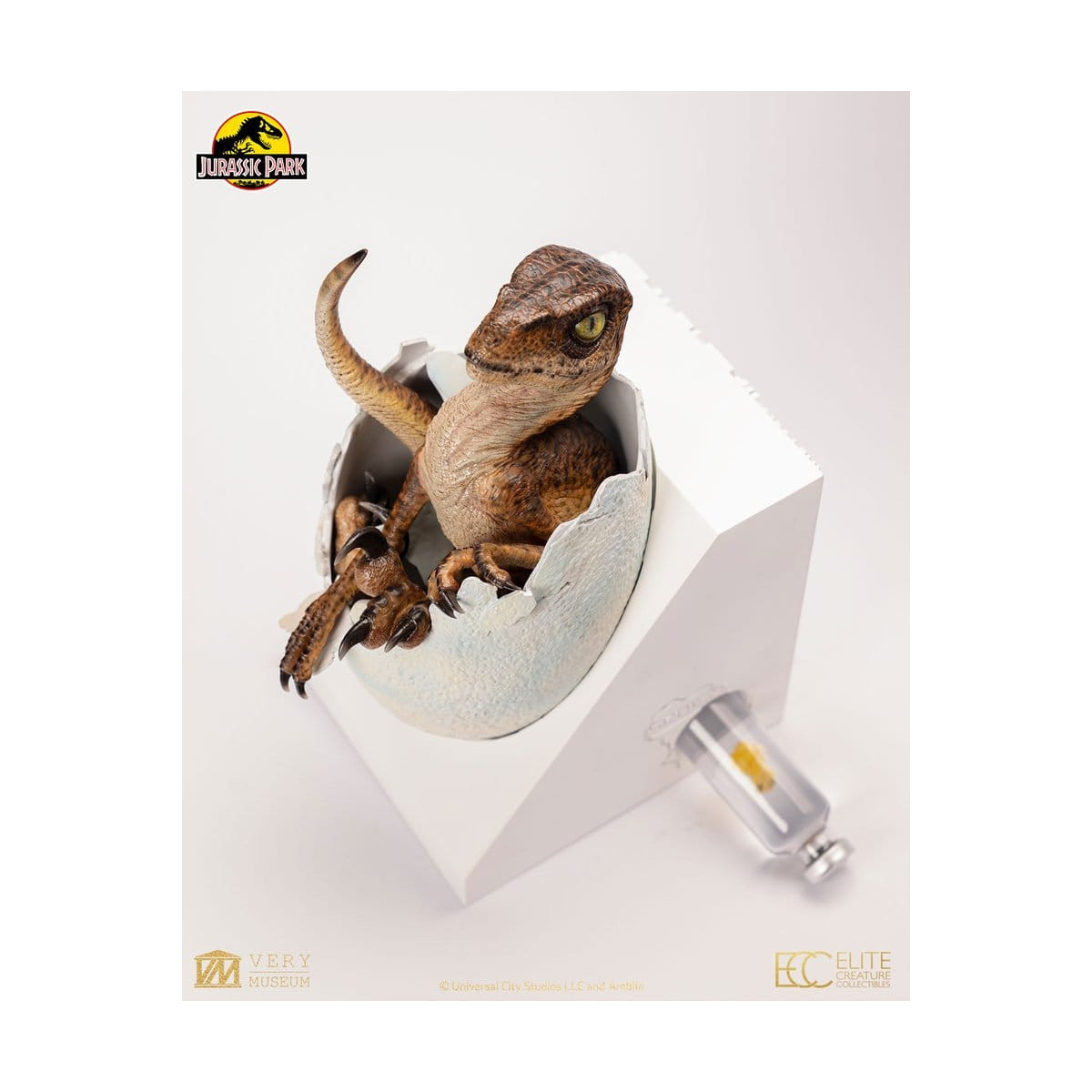 Toynami ECC Elite Creature Collectibles - Uovo di Velociraptor in fase di schiusa 1/1 - Jurassic Park