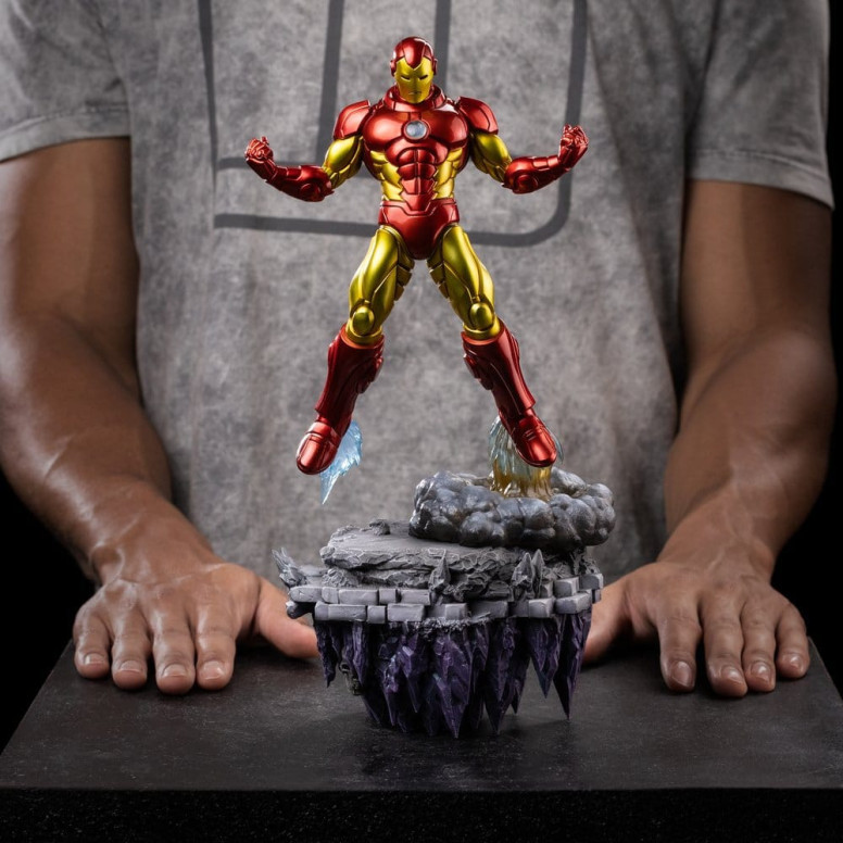 Iron Studios Marvel - Iron Man Deluxe Art Scala 1/10 - Diorama del Guanto dell'Infinito