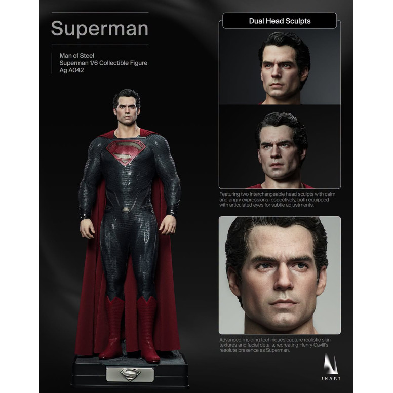 INART -  Figura da collezione in scala 1/6 “ Superman ” - Man of Steel (2013)