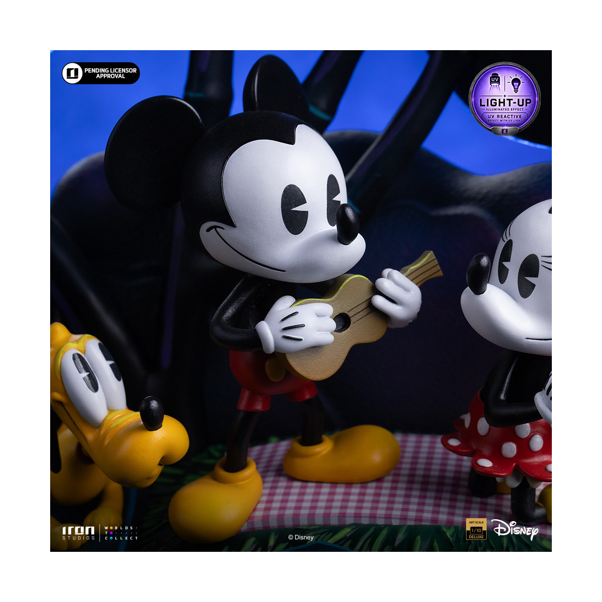 Iron Studios Disney Classics - Topolino, Minnie e Pluto al parco DX Art Scala 1/10