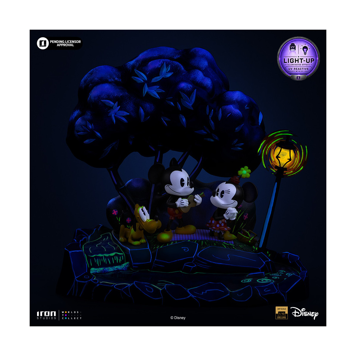 Iron Studios Disney Classics - Topolino, Minnie e Pluto al parco DX Art Scala 1/10
