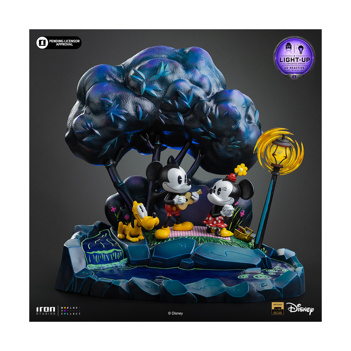 Iron Studios Disney Classics - Topolino, Minnie e Pluto al parco DX Art Scala 1/10