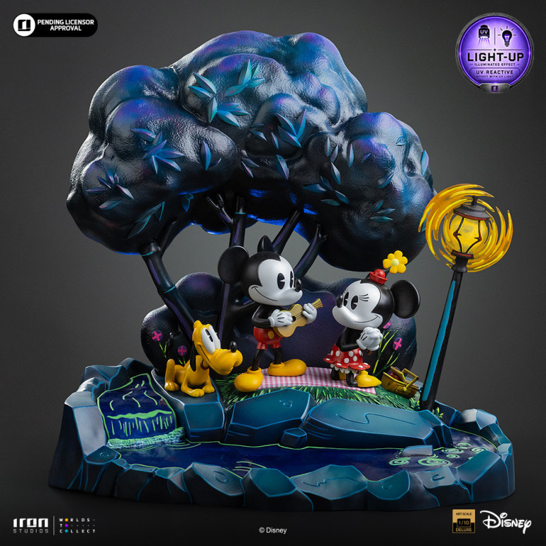 Iron Studios Disney Classics - Topolino, Minnie e Pluto al parco DX Art Scala 1/10
