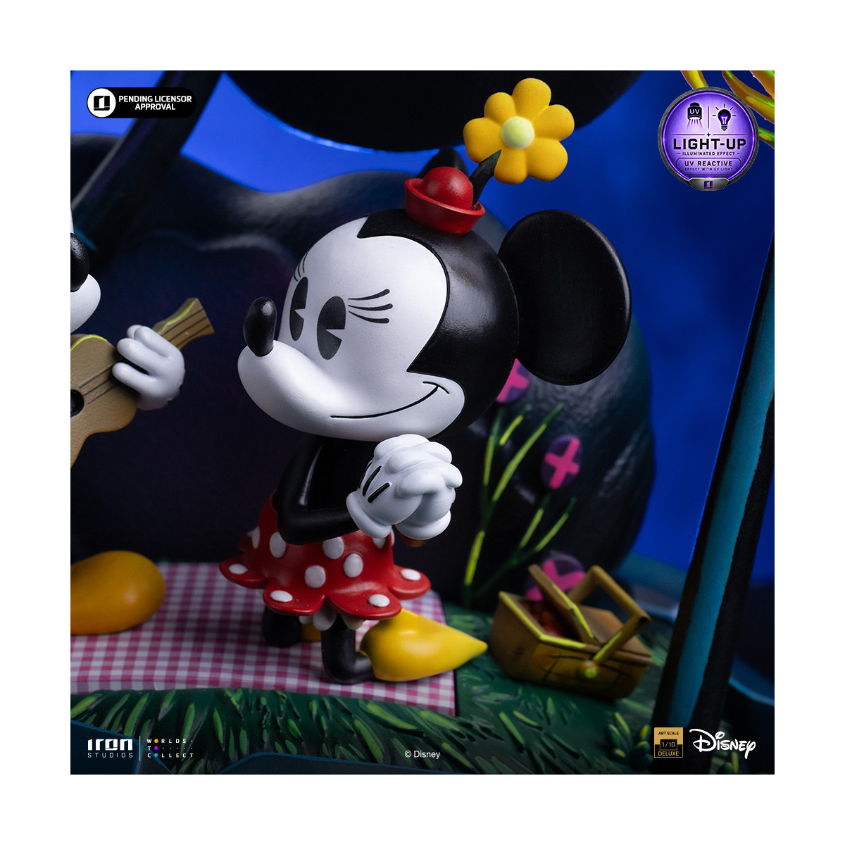 Iron Studios Disney Classics - Topolino, Minnie e Pluto al parco DX Art Scala 1/10