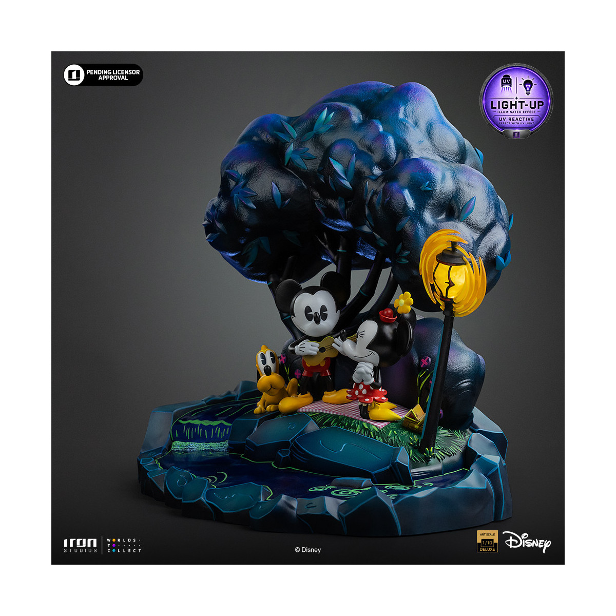 Iron Studios Disney Classics - Topolino, Minnie e Pluto al parco DX Art Scala 1/10