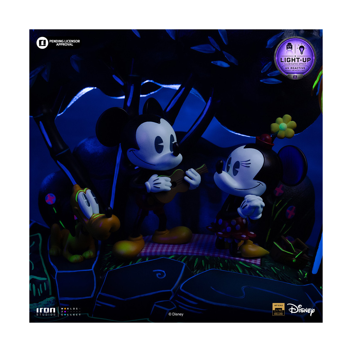 Iron Studios Disney Classics - Topolino, Minnie e Pluto al parco DX Art Scala 1/10
